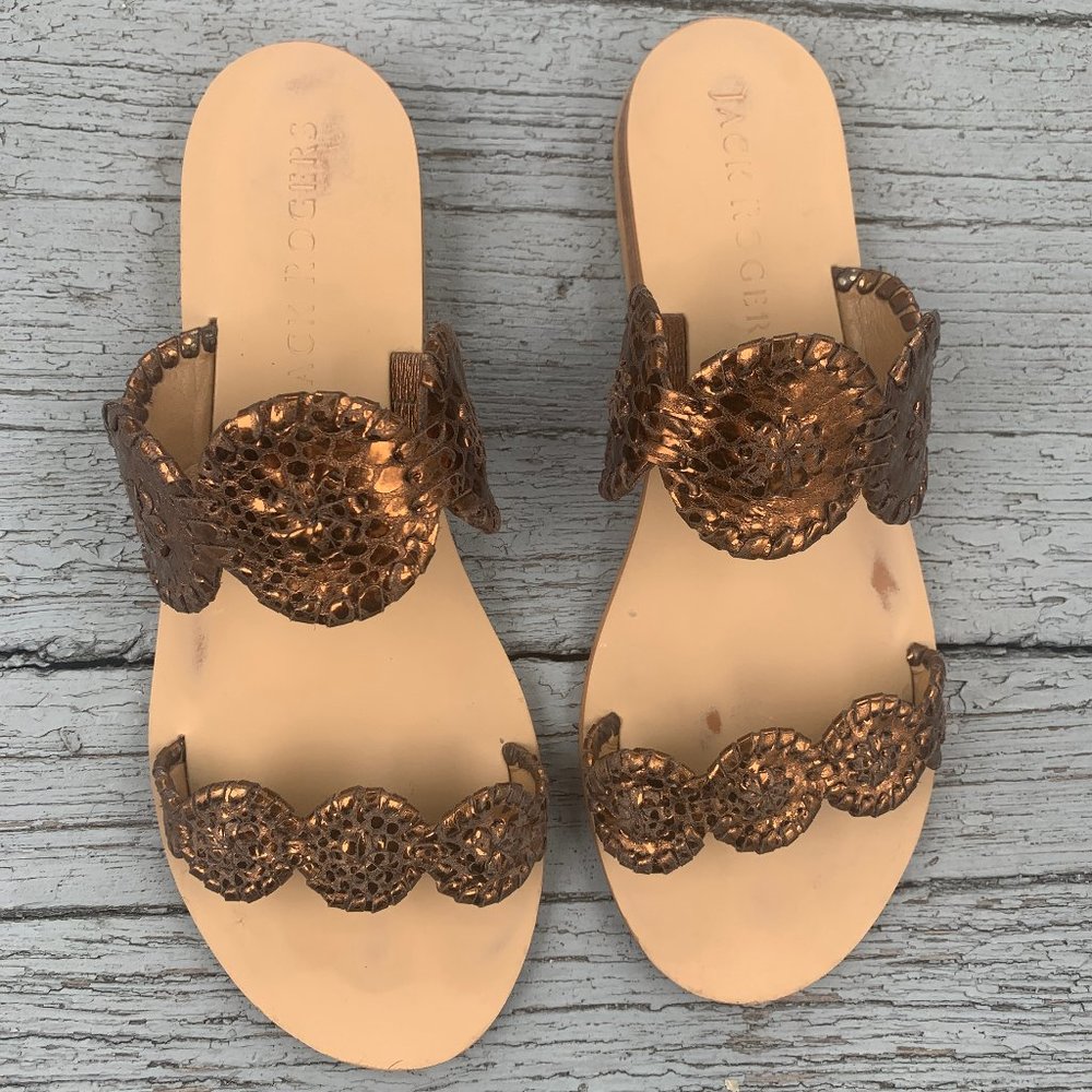 Jack Rogers - Lauren Snake Sandal - Bronze - Sz 8